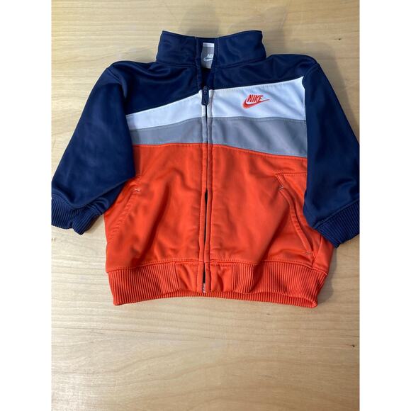 Nike Track Jacket Baby Boy 12 Months Blue Orange Basketball - Picture 1 of 7